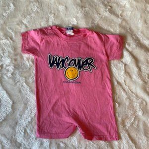 2/$30 Kiddy Katz Pink Vancouver Onesie Size 6 MTHS Vintage